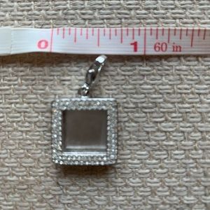 Origami Owl square photo locket dangle
